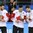 GANGNEUNG, SOUTH KOREA - FEBRUARY 24: Canada's Quiton Howden #16, Rene Bourque #17 and Marc-Andre Gragnani #18 admiring their bronze meda awards following a 6-4l bronze medal game win against the Czech Republic at the PyeongChang 2018 Olympic Winter Games. (Photo by Andre Ringuette/HHOF-IIHF Images)

